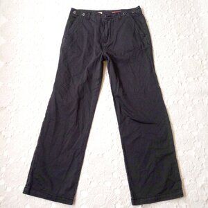 Pilcro Anthropologie Utility Pant Demilune Dark Gray Wide Leg High Rise 27 Women